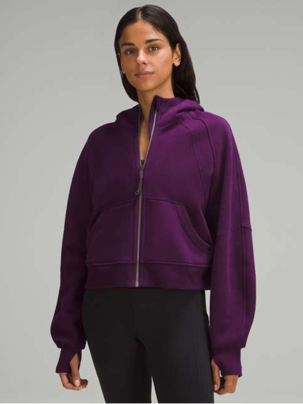 lululemon athletica Deep Purple Full-Zip scuba Hooded Jacket XS/S